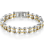 13MM Wide Men's Motorcycle Chain Bracelet Stainless Steel Bicycle Link Design Man Bracelets for Men Punk Rock Jewelry 9