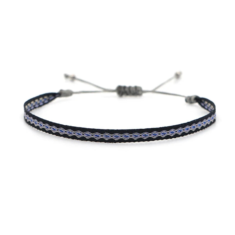 Pcs or 3/Set Men's Bracelets Classic 925 Silver Plated Bracelets Black White Handmade Knot Rope 2023 Trendy Set Jewelry