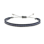 Pcs or 3/Set Men's Bracelets Classic 925 Silver Plated Bracelets Black White Handmade Knot Rope 2023 Trendy Set Jewelry