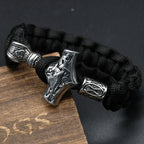 Mjölnir Thor's Hammer Norse Rune Bracelet — Stainless Steel