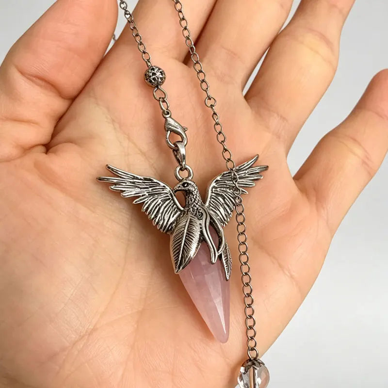 Iced Out Phoenix Black Pendant Necklace