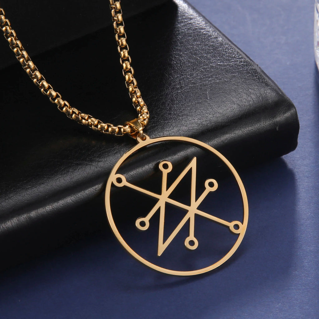 Azazel Sigil Demon Pendant Necklace — Stainless Steel