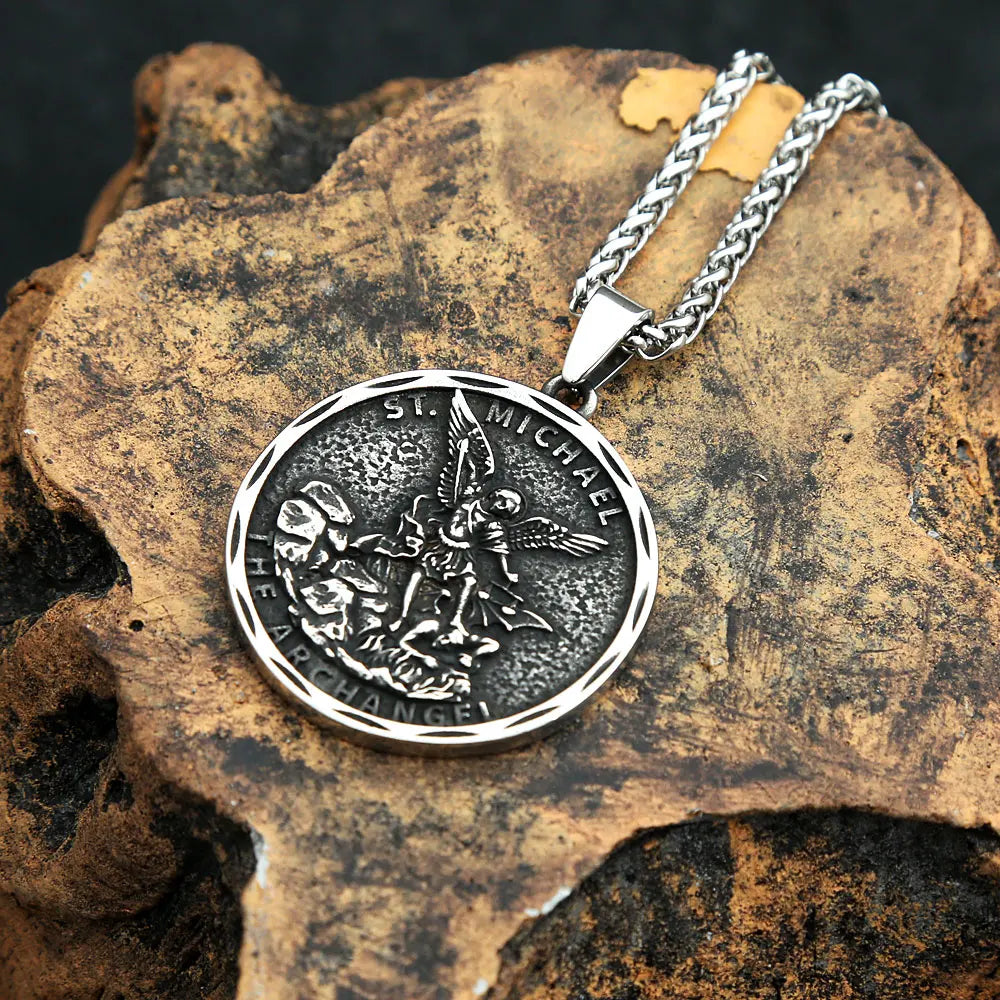 Archangel Michael Pendant — Stainless Steel