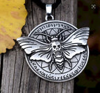 Gothic Death Moth Pendant Necklace