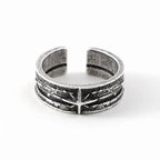 Unisex Silver Starry Night Punk Gothic Adjustable Open Ring Retro Art Jewelry Gift for Men And Women