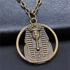 Vintage Chief Pharaoh Necklace On The Neck 43Cm Chain Girl Jewellery Beach Art Supplies
