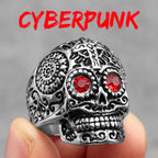 Cyberpunk Skull Ring — Stainless Steel