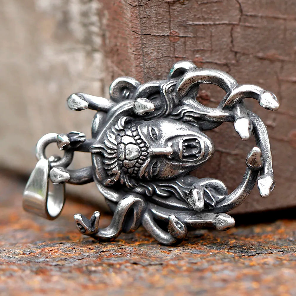 2023 New Design 316L Stainless Steel Men's Medusa Pendant Necklace Vintage Accessories Fashion Party Gift free shipping