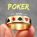 Poker Fidget Spinner Ring — Stainless Steel