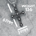 316L Stainless Steel Cross Necklaces Skull Men Pendant Top Quality Chain Religion Rock Punk Rap for Biker Male Jewelry Best Gift