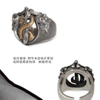 Pirate Kraken Rings for Men Women Vintage Medal Finger Ring Jewelry Gift Resizable