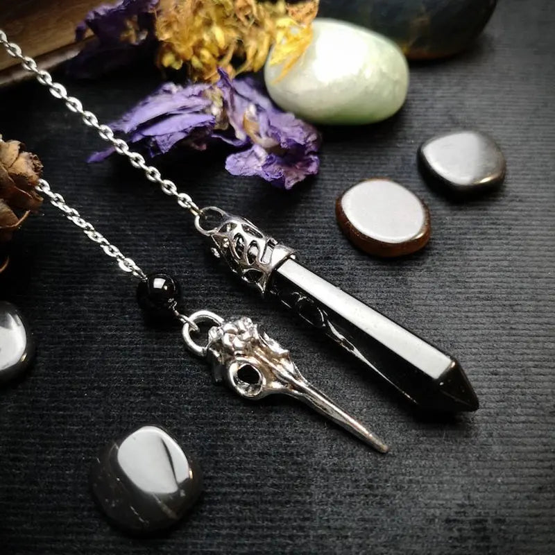 Stone Black Pendant Necklace