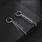 Fringed Chain Earrings — Stainless Steel