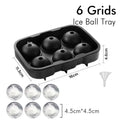 Ice Cube Tray Silicone Ice Ball Freezer Mold Square Ice Cube Maker with Lid 4/6/8 Grids for Whiskey Cocktail Coffee