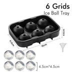 Ice Cube Tray Silicone Ice Ball Freezer Mold Square Ice Cube Maker with Lid 4/6/8 Grids for Whiskey Cocktail Coffee