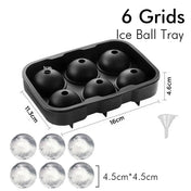 Silicone Ice Ball Tray — 4/6/8 Grids, Lid