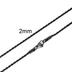 Twisted Rope Chain Necklace 5mm — Stainless