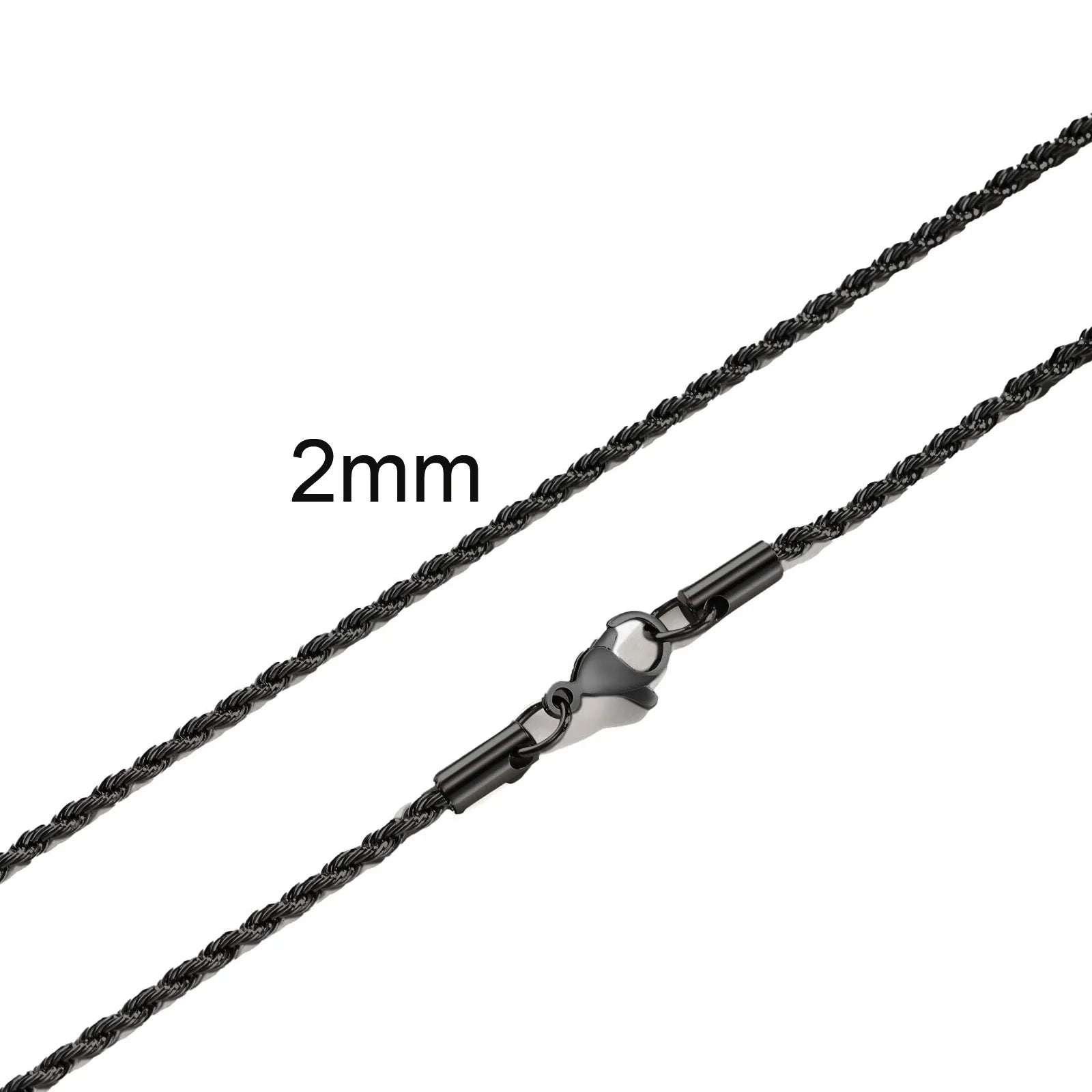 Twisted Rope Chain Necklace 5mm — Stainless