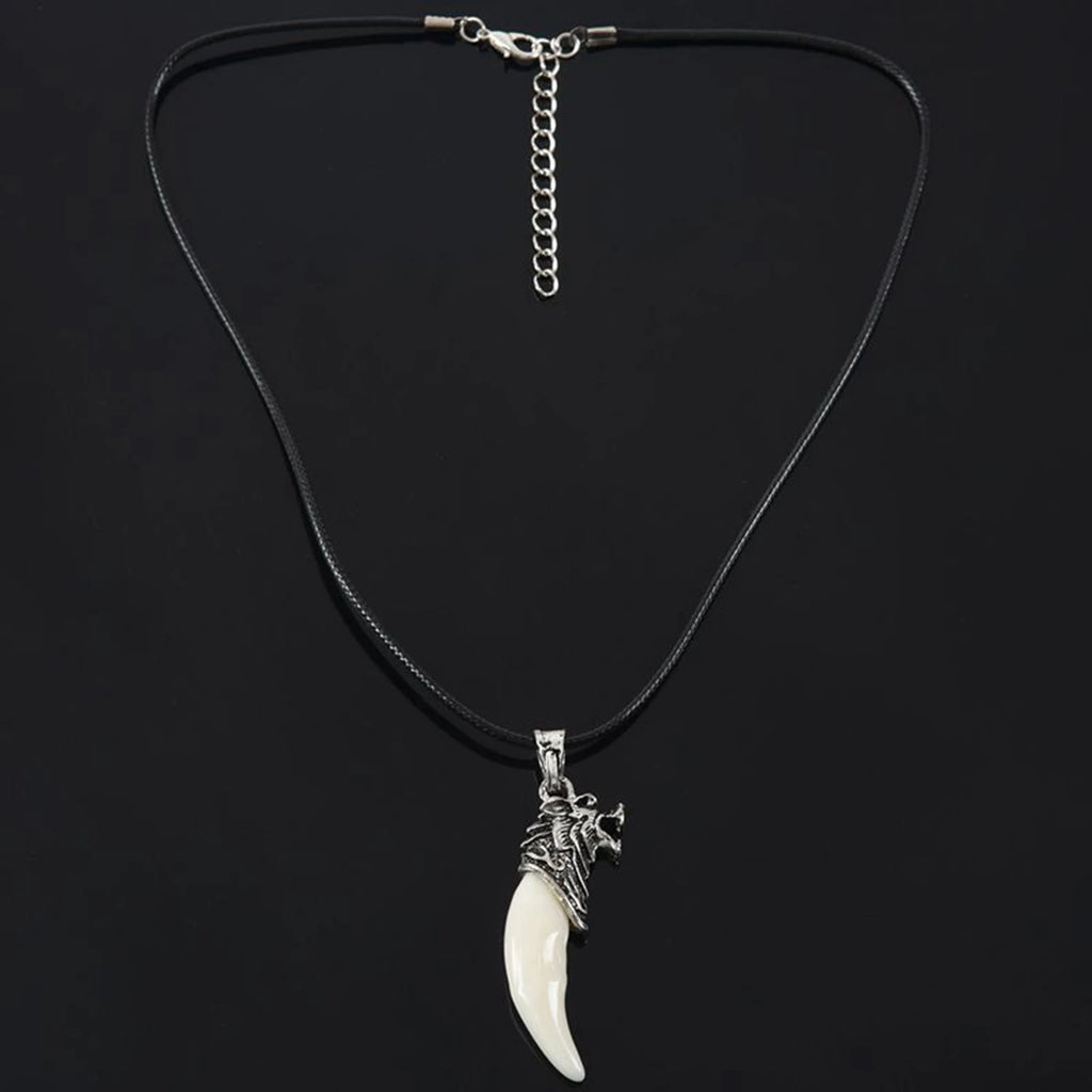 Wolf Tooth Fang Pendant Necklace for Men — Bold Statement