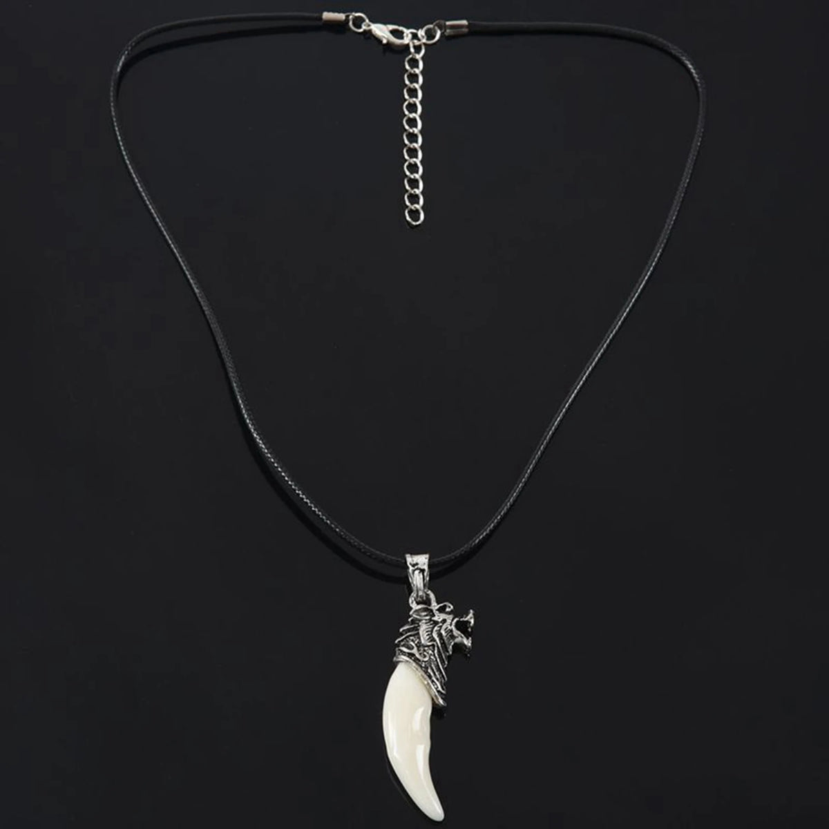 Wolf Tooth Fang Pendant Necklace for Men — Bold Statement