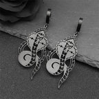 Snake Egyptian Steel Earrings Dark Cobra Gothic