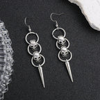 Gothic Skull Spike Heart Star Dangle Drop Earrings Halloween
