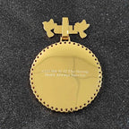 Gold Statement Photo Pendant Necklace 18K