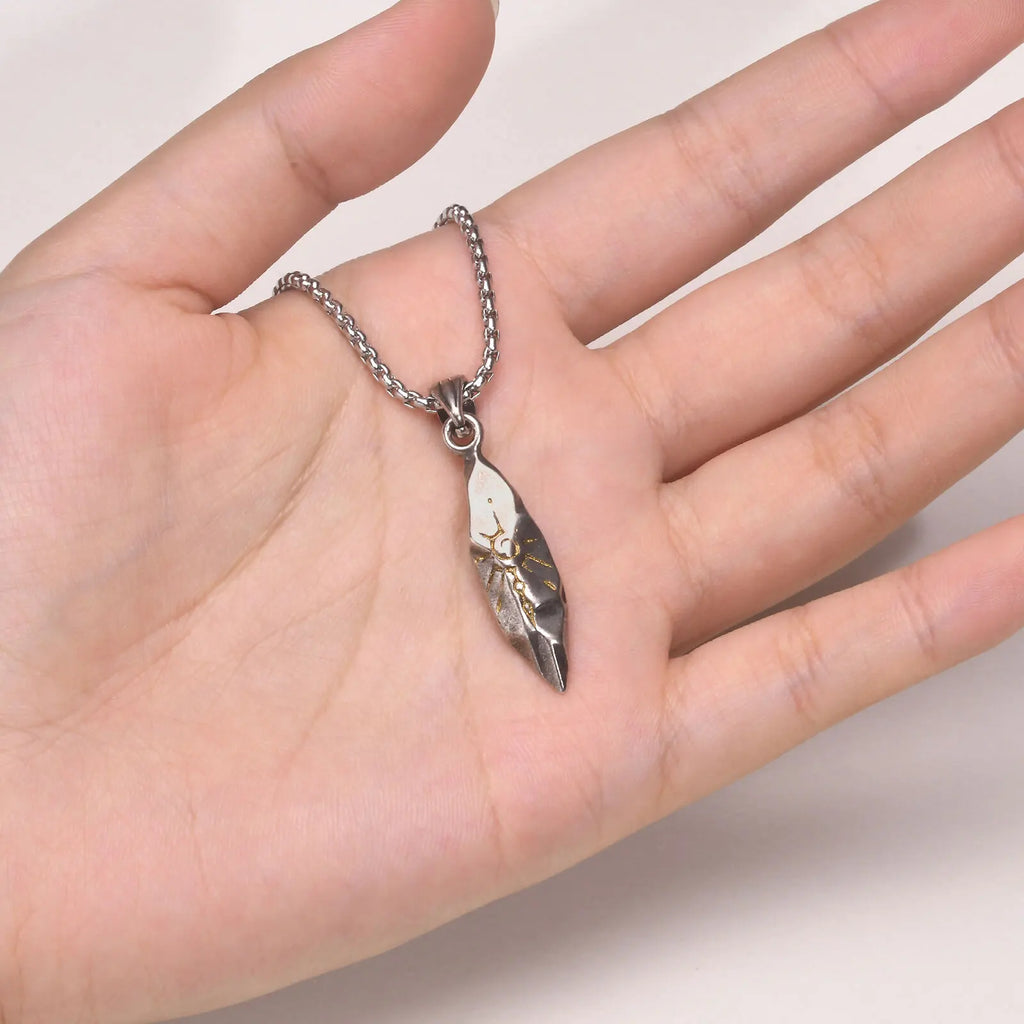 Lion Head Stone Pendant Necklace