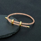 2025 New Mesh Bracelet Men Women Charm Minimalist Crystal Bangle Fashion Stainless Steel Adjustable Jewelry Creative Couple Gift