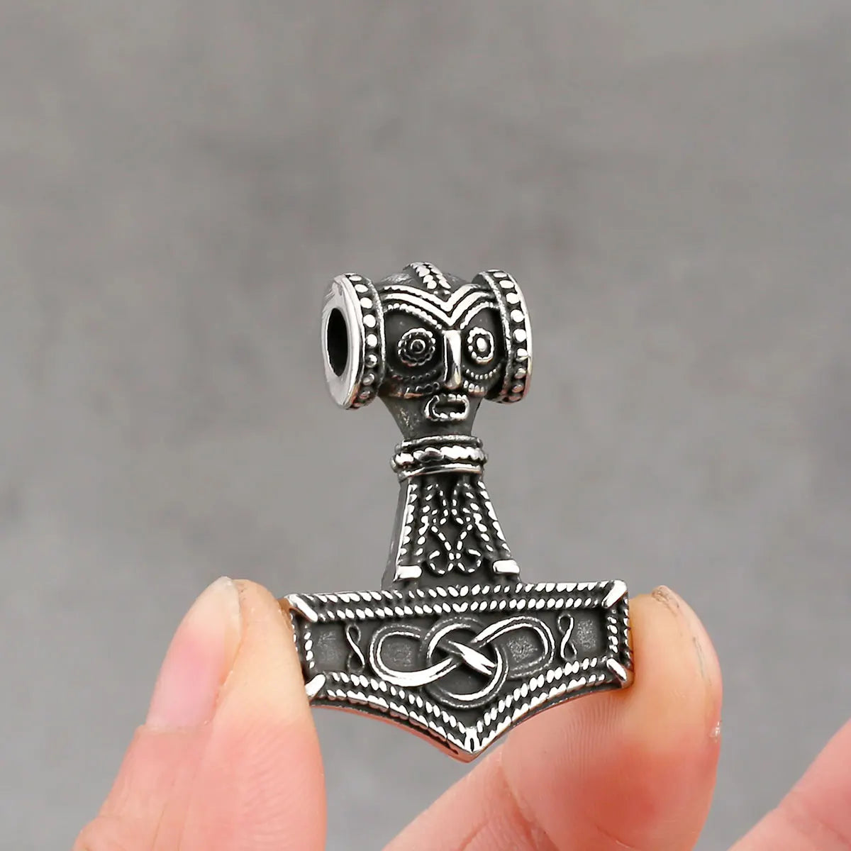 Fashion Viking Anchor Mjolnir Necklace Stainless Steel Men's Celtic Knot Hip Hop Amulet Pendant Vintage Charms Jewelry