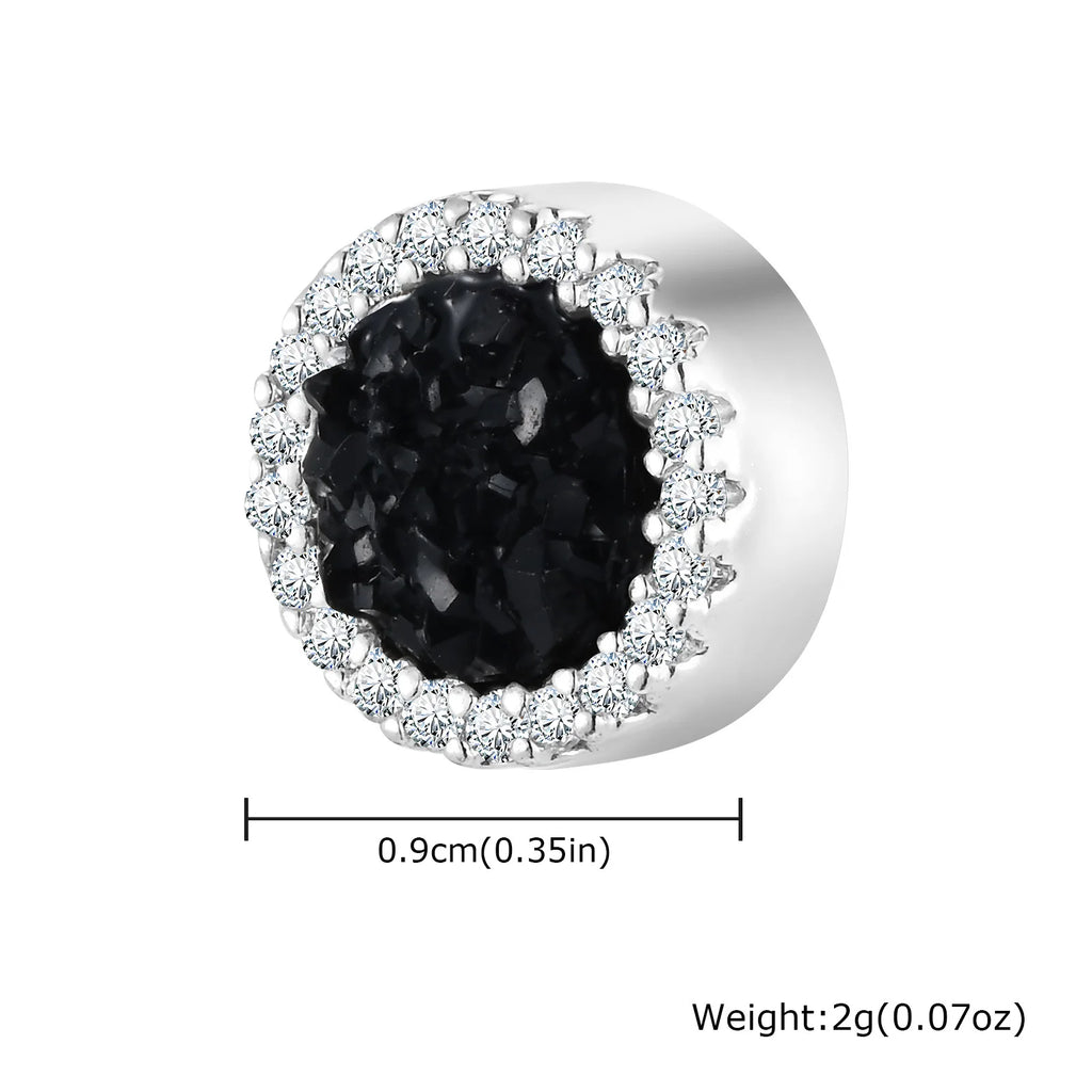 Iced Out Rhinestone Magnetic Ear Clip — Stainless Steel