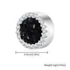 Iced Out Rhinestone Magnetic Ear Clip — Stainless Steel