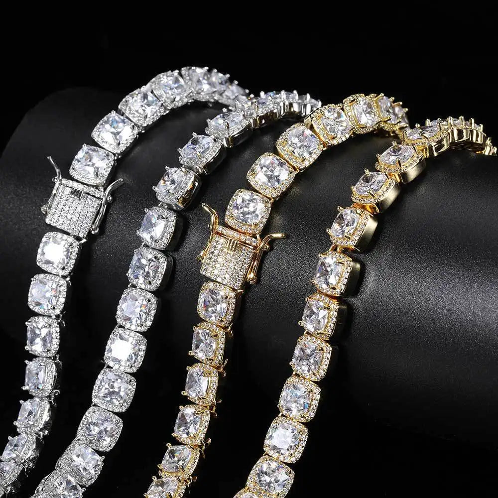 Iced Out Tennis Bracelet Stainless Steel 10/12MM