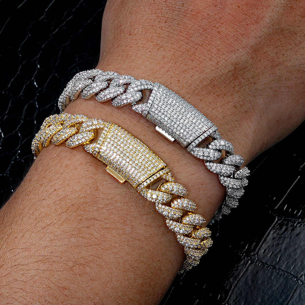 Iced Out Cuban Bracelet Stainless Steel 11MM