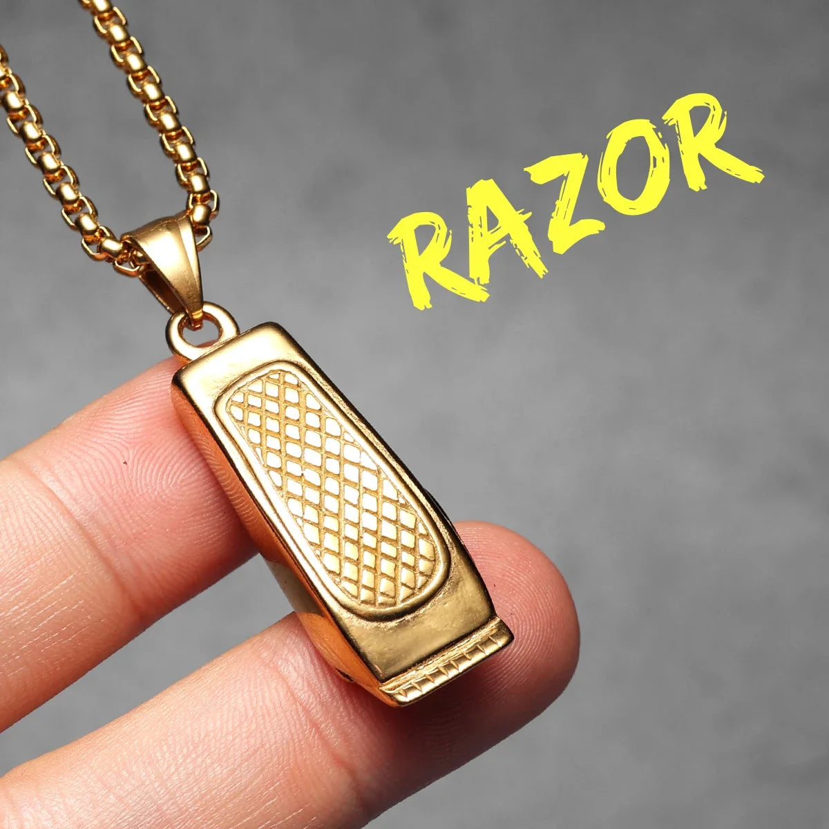 Barber Tools Pendant Necklace — Stainless Steel