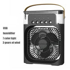 New 3 In 1 Fan AIr Conditioner Household Mini Air Cooler LED Night Light Portable Humidifier Air Adjustment Fan Office