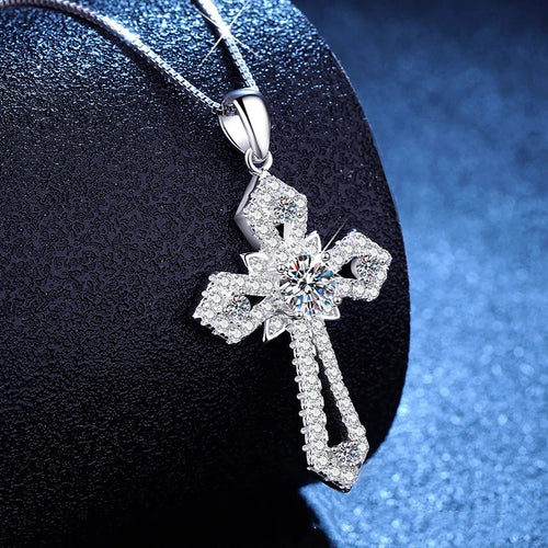 Cross Pendant Necklace — Two-tone