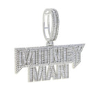 New Hip Hop Money Pendant Necklace Gold Color Iced Out Bling CZ Cubic Zirconia Letters Rich Dollar Charm Men Women