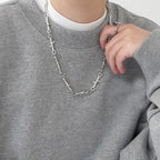 Small Wire Brambles Iron Unisex Choker Necklace Women Hip-hop Gothic Punk Barbed Wire Little Thorns Chain Choker Jewelry Gifts