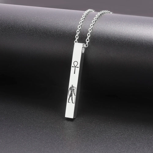 Bastet Cat Goddess Ankh Cross Necklace — Stainless
