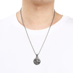 KALEN Stainless Steel 304 Vintage Compass Pendant Necklace For Men - KP117697-LU