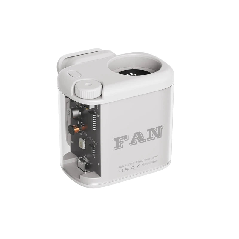 Hands-free Wearable Waist Fan & Umbrella Clip-on Fan 16000RPM Powerful Portable Fan Stepless Control Digital Display