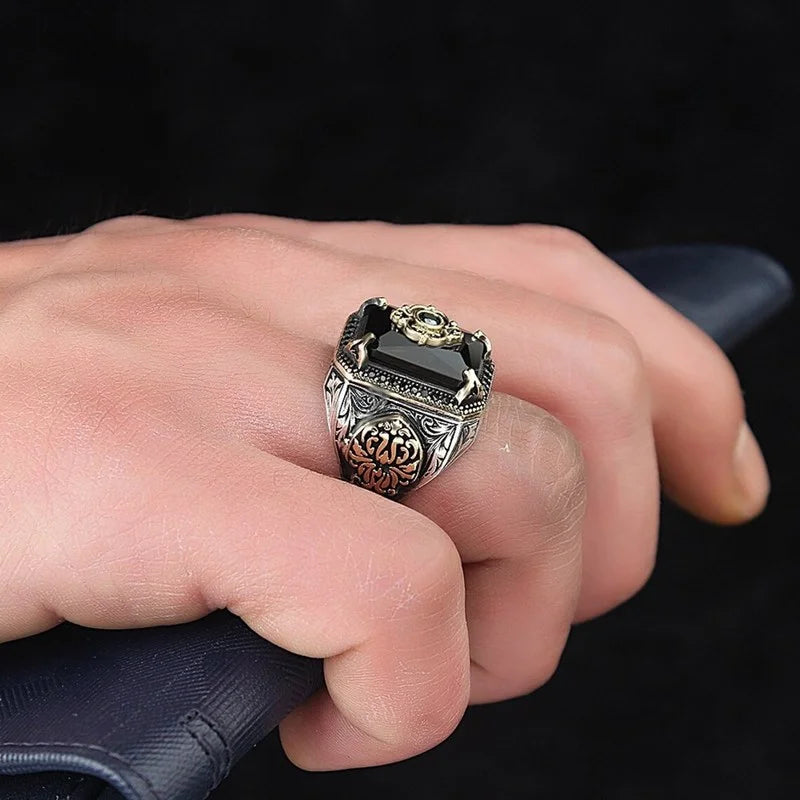 Vintage Iced Out Silver Ring