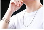 Fashion 3mm TA1 Pure Titanium Military Army Ball Bead Chain Necklace for Men Women Anti-allergy 26 inch Length