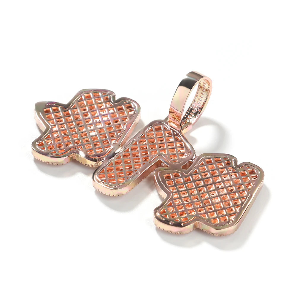 THE BLING KING Custom Baguettecz Initial Letter Iced Out Cubic Zirconia Number Name Pendant Chain Necklace Hiphop Punk