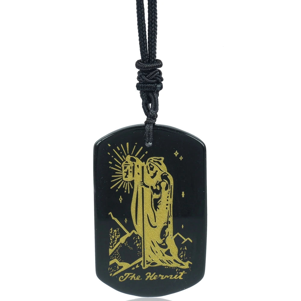 Tarot Black Pendant Necklace