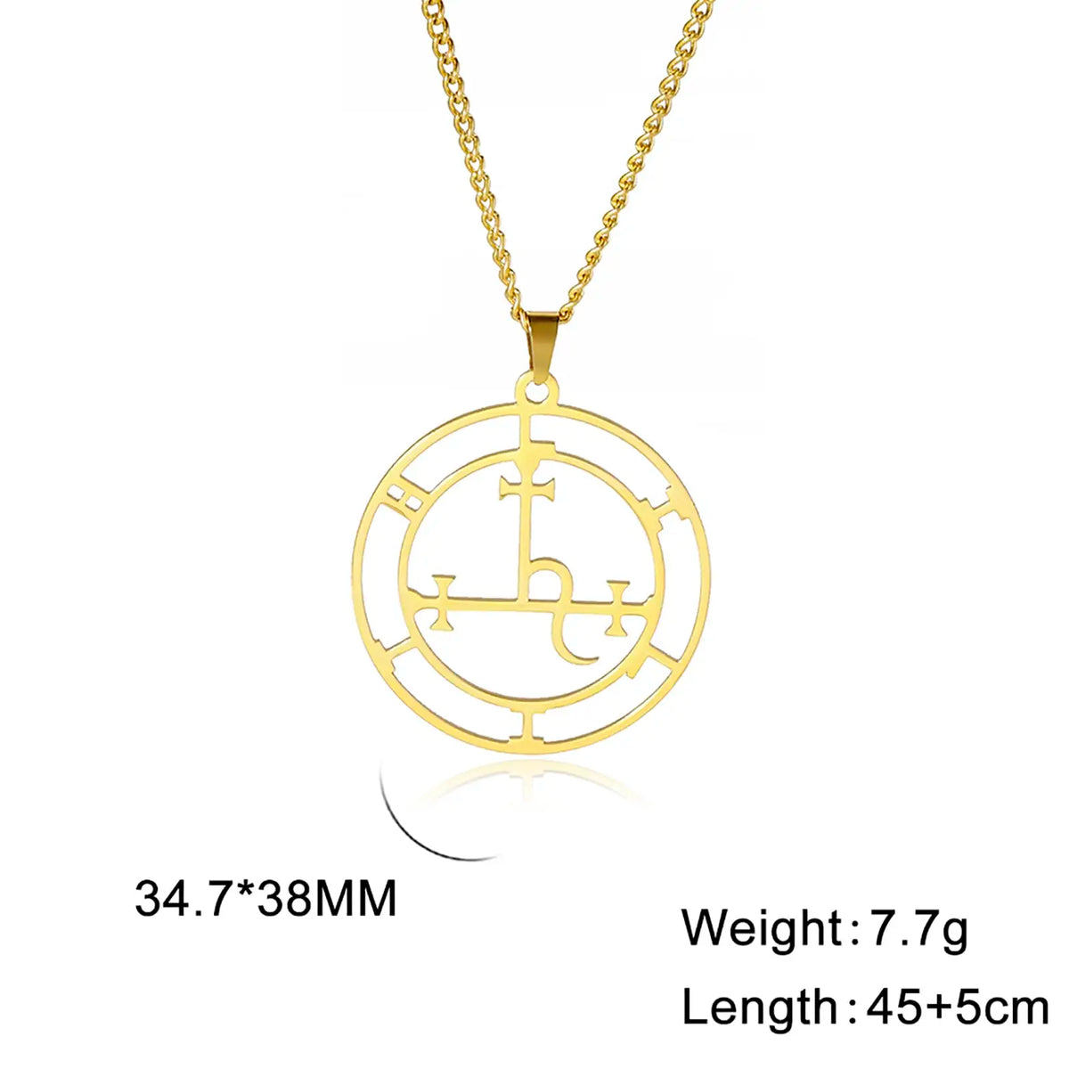 VASSAGO Sigil of Lilith Necklace Lilith Sigil Hecate Goddess Pendant Lucifer Satanic Lilith Symbol Wiccan Jewelry for
