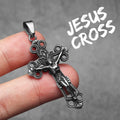 Jesus Hollow Cross Pendant — Stainless Steel