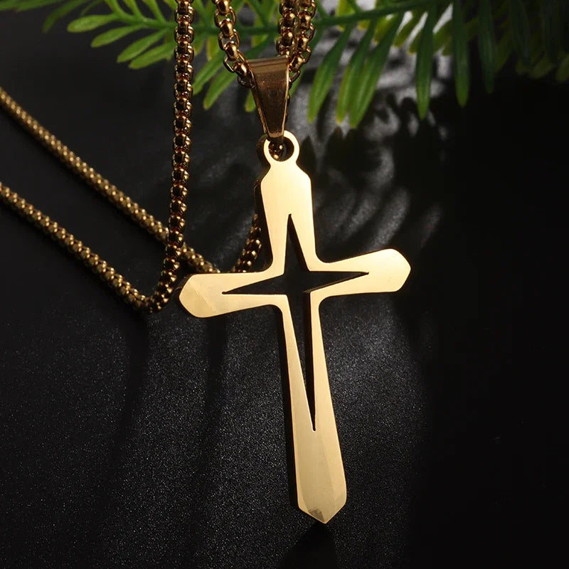 Orthodox Cross Stainless Steel Pendant Necklace