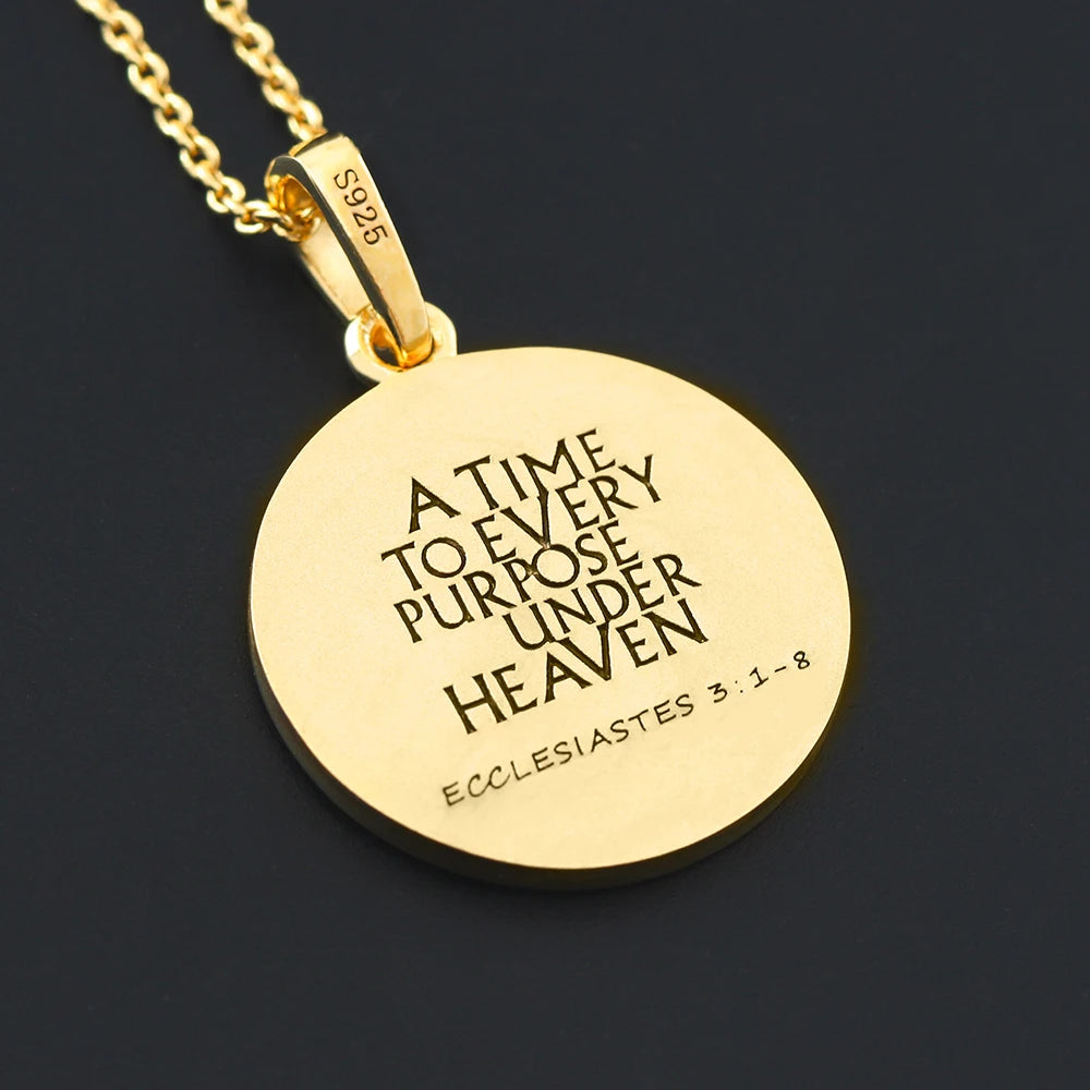 Bible Wisdom Pendant — Stainless Steel